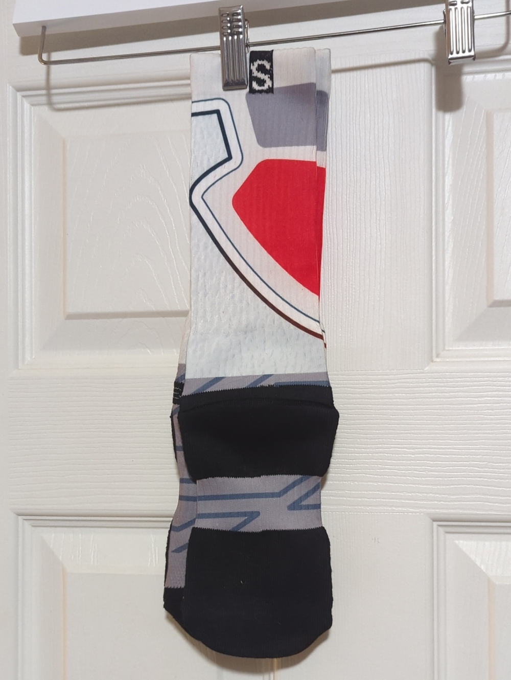 Athletic Crew Socks with Red Accent - Unbranded